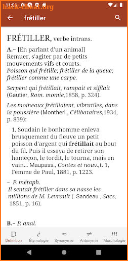 French dictionary TLFi screenshot