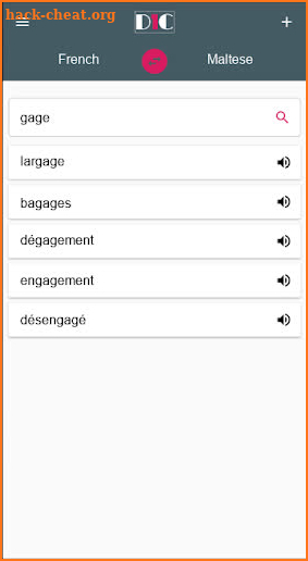 French - Maltese Dictionary (Dic1) screenshot