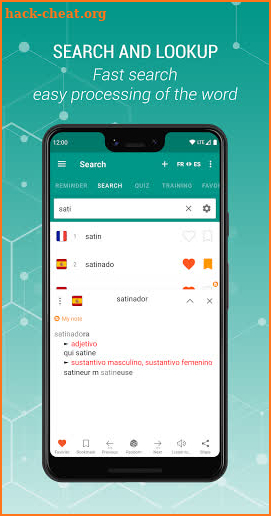 French-Spanish & Spanish-French dictionary screenshot