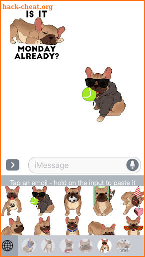 FrenchieMoji Stickers - French Bulldog Emojis screenshot
