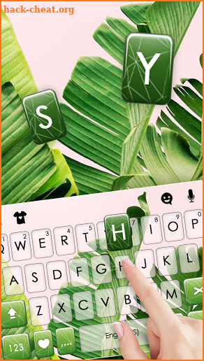 Fresh Leaves Keyboard Background screenshot