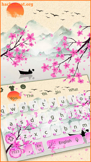 Fresh Summer Blossom Keyboard Theme screenshot