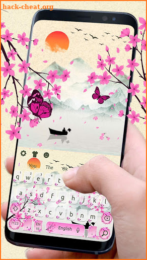 Fresh Summer Blossom Keyboard Theme screenshot