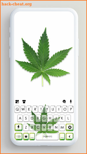 Fresh Weed Leaf Keyboard Background screenshot