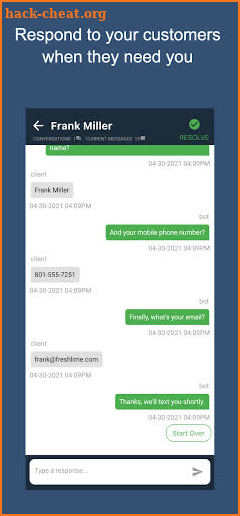 FreshLime—Convenient Customer Interaction screenshot