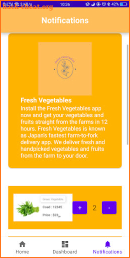 Freshvegatables screenshot