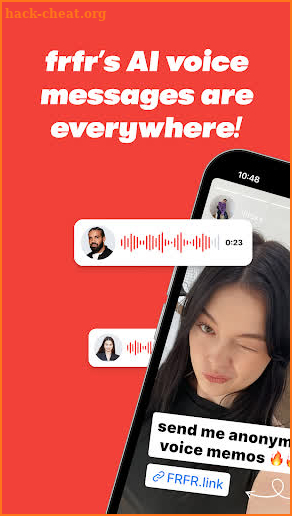 frfr: AI voice messages screenshot