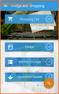 Fridge and Shopping screenshot