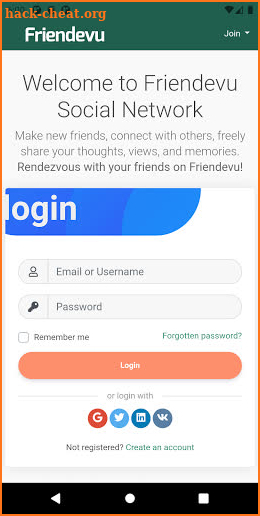 Friendevu screenshot