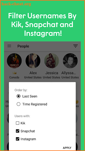 Friends For Kik, Snapchat and Instagram screenshot
