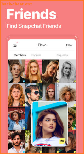 Friends on Snapchat - Flavo screenshot