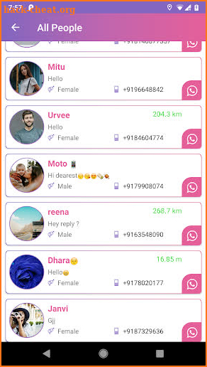 Friends Search for Whatsapp Number screenshot