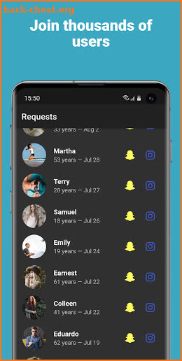Friendy — Get Snapchat and Instagram followers screenshot