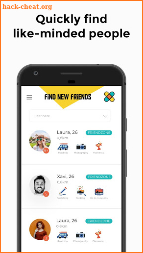 FriendZone - Find Friends Based On Your Interests screenshot