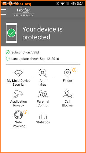 Frontier Multi-Device Security screenshot