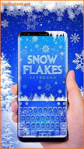 Froze Snowflakes Live Keyboard Theme screenshot