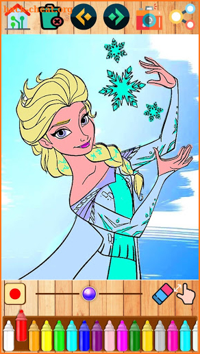 frozen elsas coloring princesses ana ollaf screenshot