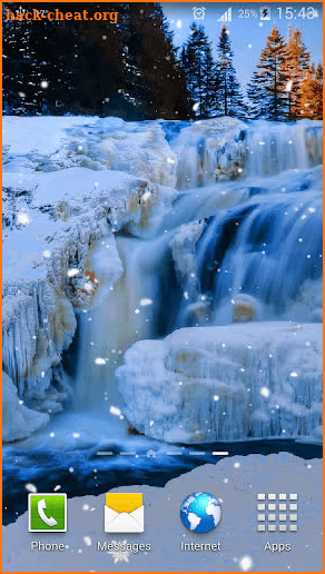 Frozen Waterfall HD Wallpaper screenshot