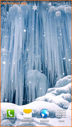 Frozen Waterfall HD Wallpaper screenshot