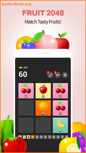 Fruit 2048: Find Juicy Fruits! screenshot