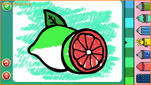 Fruit & vegetables Coloring Book For Kids Glitter screenshot