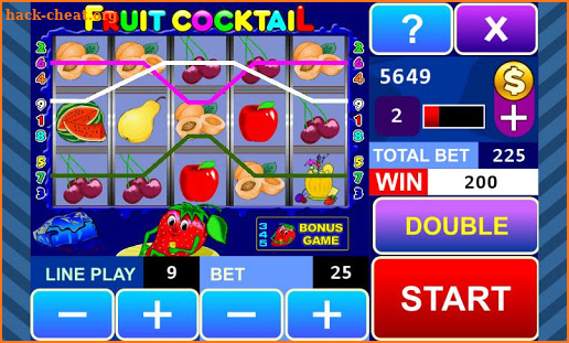 Fruit Cocktail slot machine screenshot