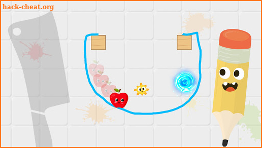 Fruit Escape: Draw Line screenshot