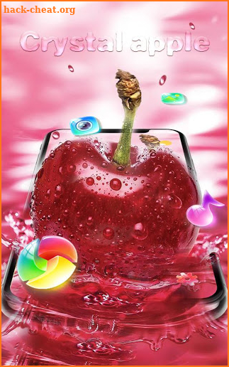Fruit food crystal fresh drop on the apple theme screenshot