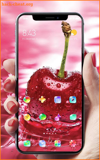 Fruit food crystal fresh drop on the apple theme screenshot