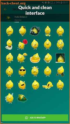 Fruit Stickers WAStickerApps screenshot