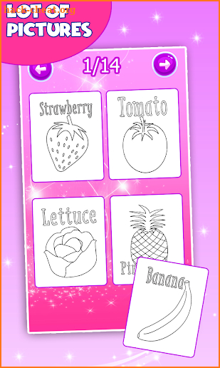 Fruits and Vegetables Coloring Game screenshot