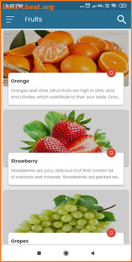 Fruits & Vegetables Vitamins with Health Benefits screenshot