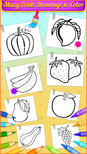 Fruits Coloring Book & Drawing Book screenshot