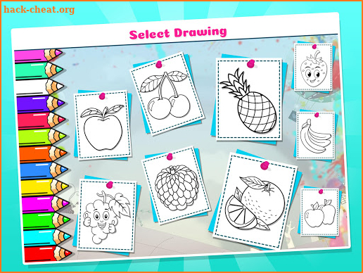 Fruits Coloring Book & Drawing Book For Kids screenshot