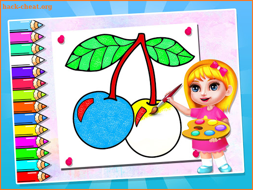 Fruits Coloring Book & Drawing Book For Kids screenshot