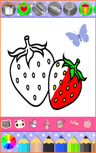 Fruits Coloring Game & Drawing Book - Kids Game screenshot