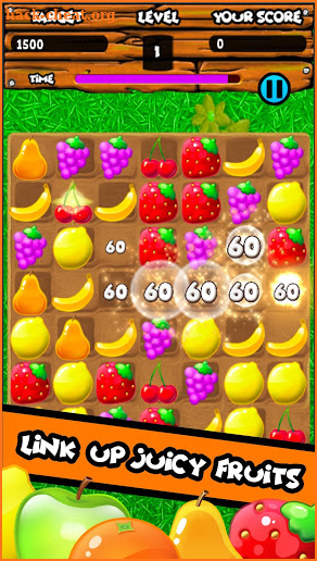 Fruity Gardens - Fruit Link Puzzle Game screenshot