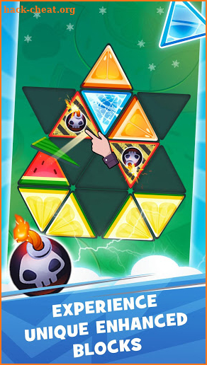 Fruitzle - Folding Hexagon Blocks Puzzle screenshot
