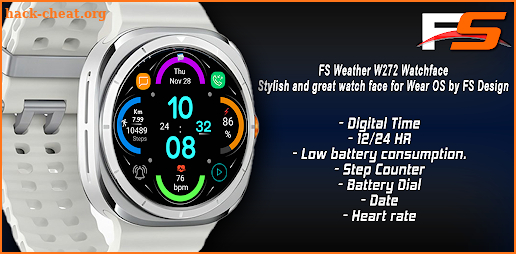 FSW272 Digital Watchface screenshot