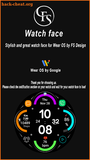 FSW272 Digital Watchface screenshot