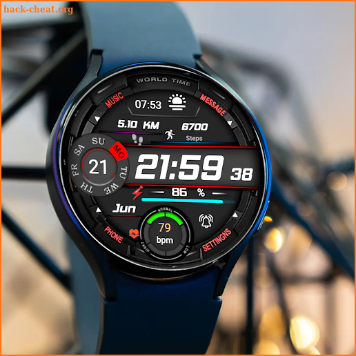 FSW274 Digital Watchface screenshot