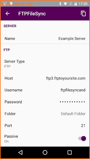 FTPFileSync for Android screenshot