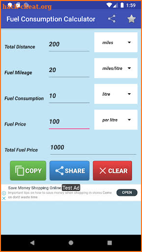Fuel Calculator | Cost, Mileage, Distance etc screenshot