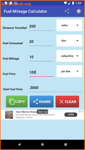 Fuel Calculator | Cost, Mileage, Distance etc screenshot
