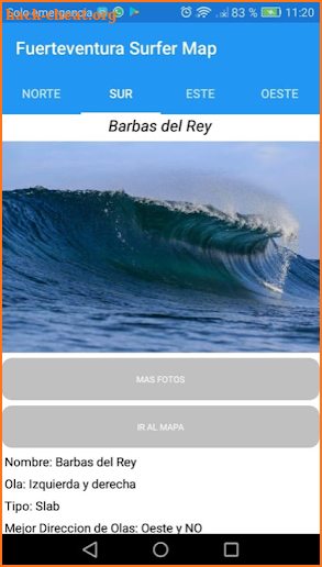 Fuerteventura Waves Map screenshot