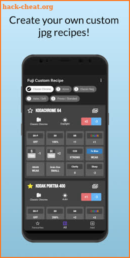 Fuji Custom Recipe screenshot