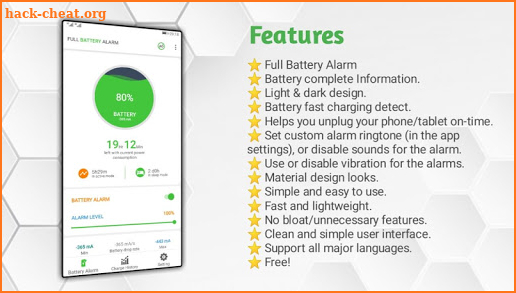 Full Battery Alarm - Battery Full Charge Alert screenshot