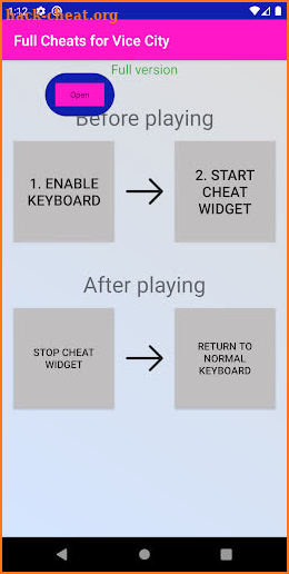 Full Cheats Keyboard for Vice City screenshot