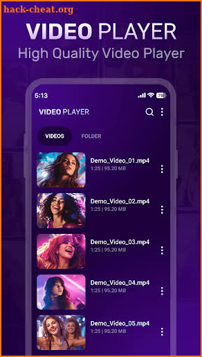 Full HD video player screenshot
