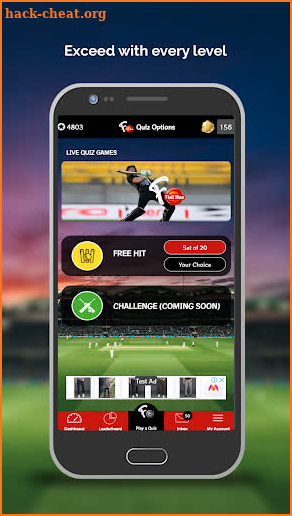 FullToss: Free Cricket Quiz Game app screenshot